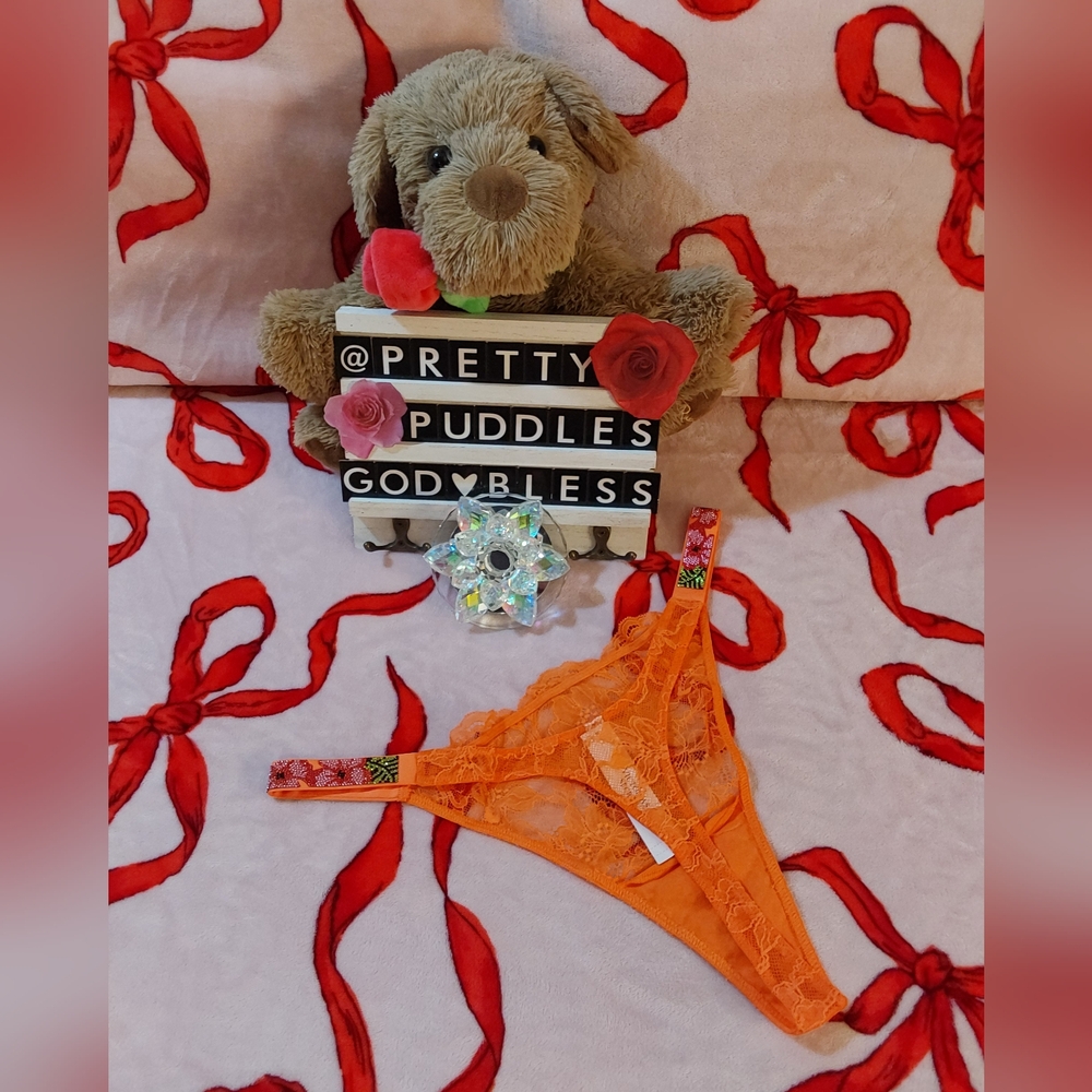 🌺 #2 VS Very Sexy Tropical Shine Strap Lace Thong Panty 🌺 - Picture 2 of 12